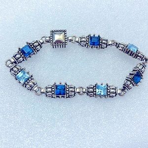 Costume silver Bracelet with Magnetic Clasp